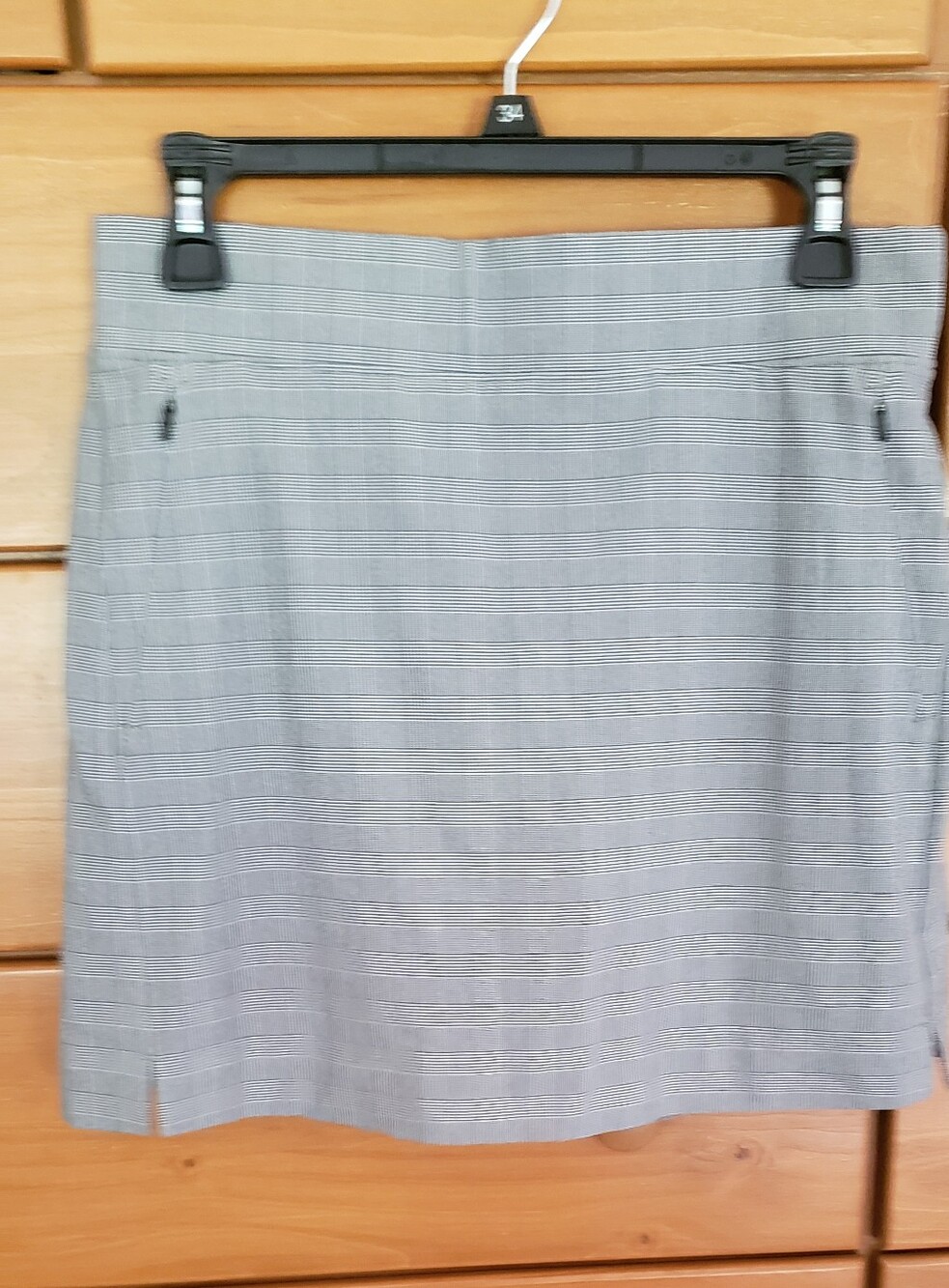 Athleta Gray Plaid A-Line Skort
